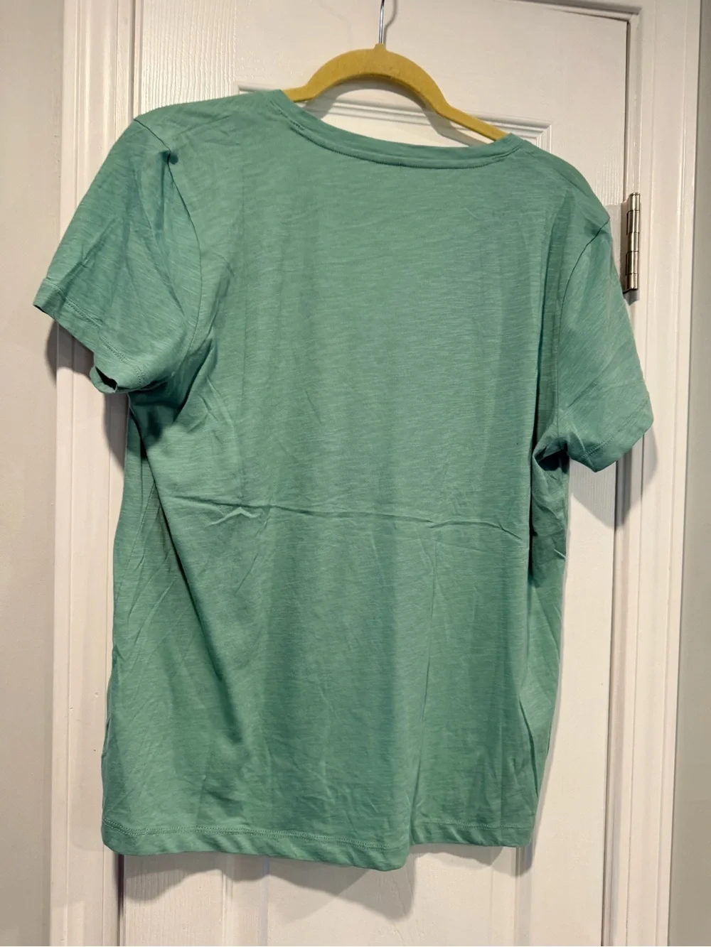 NWOT Madewell Size L Sage Green V Neck Short Sleeve Lightweight Slub Cotton Top - Picture 7 of 10